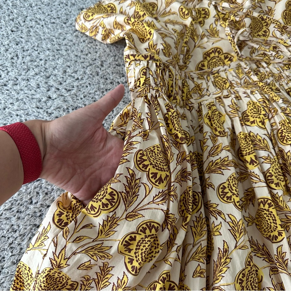 Rhode Resort Katrina Dress Sz 12 Floral Midi NWT - Picture 9 of 12